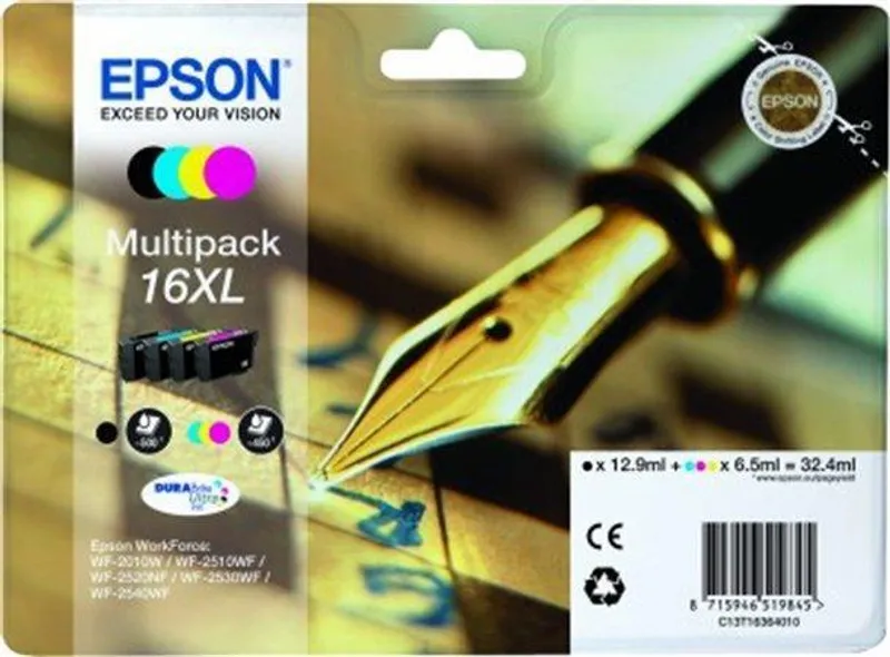 Główne zdjęcie produktu T16364010 Inkoustová cart., multipack, pro tiskárnu Workforce WF2540WF, EPSON B+C+M+Y, 32