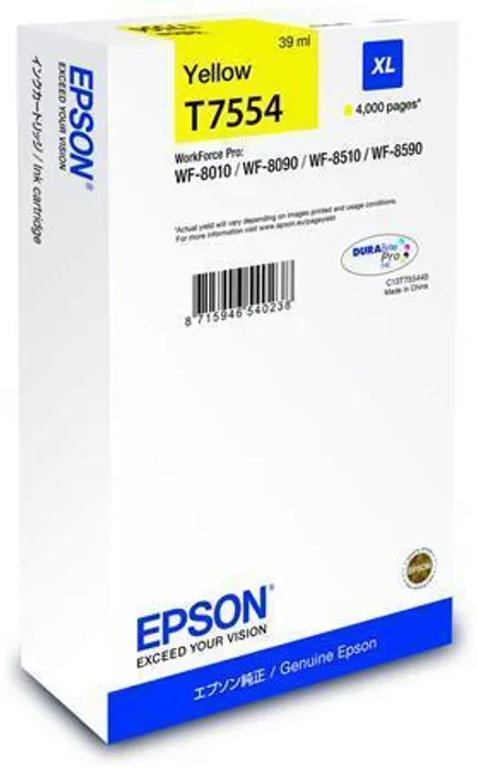 Główne zdjęcie produktu T755440 Inkjet cart. pro WF8590, 8510, 8090 tiskárny, EPSON žlutá, 39ml