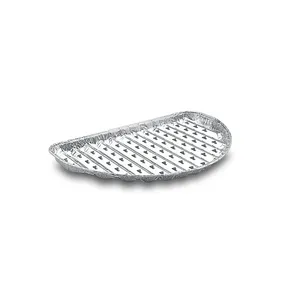 Tacka do grillowania (ALU) półokrągła 32,5 x 19 cm [3 szt]