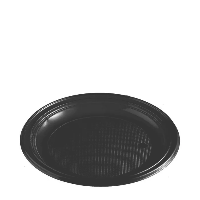 Główne zdjęcie produktu Talíř černý (PS) průměr 22 cm [10 ks]