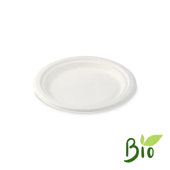 Główne zdjęcie produktu Talíř kulatý BIO cukrová třtina průměr 17,5 cm [50 ks]