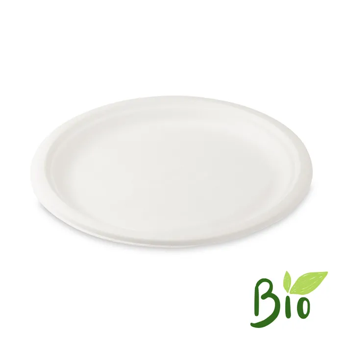 Główne zdjęcie produktu Talíř kulatý BIO cukrová třtina průměr 26 cm [50 ks]