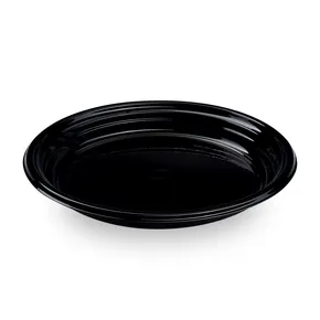 Talerz (PP) Reware Dinner wielokrotnego użytku czarny średnica 22cm [12 szt]