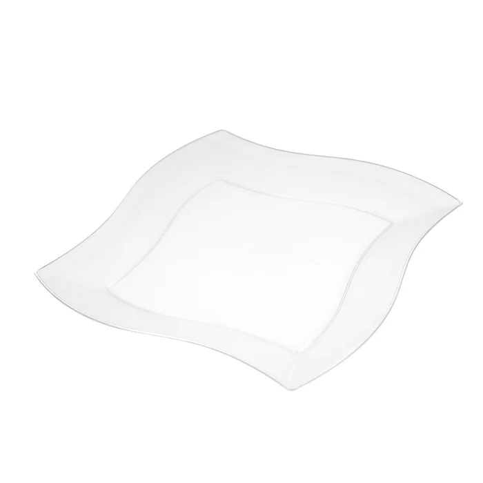 Główne zdjęcie produktu Talíř PREMIUM čtvercový, čirý (PS) 23 x 23 cm [50 ks]