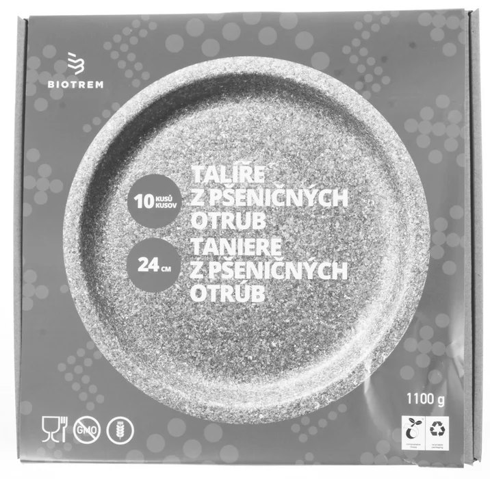 Główne zdjęcie produktu Talíř z pšeničných otrub 24cm BIO [10 ks]