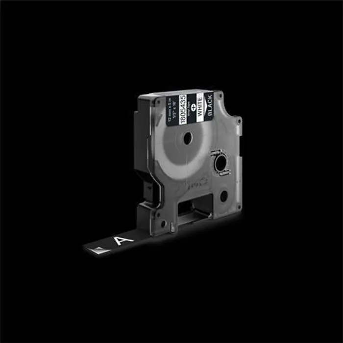 Główne zdjęcie produktu Tape,  vinil, 12 mm x 5,5 m, DYMO "Rhino", black-white