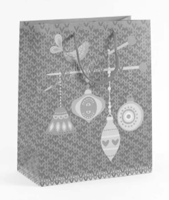 Główne zdjęcie produktu Taška dárková vánoční 18x10x23 cm ozdoby