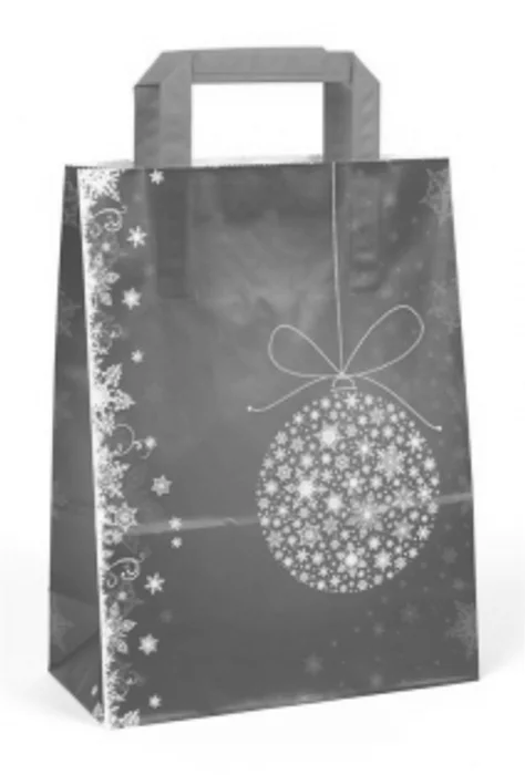 Główne zdjęcie produktu Taška dárková vánoční 22x10x29 cm baňka