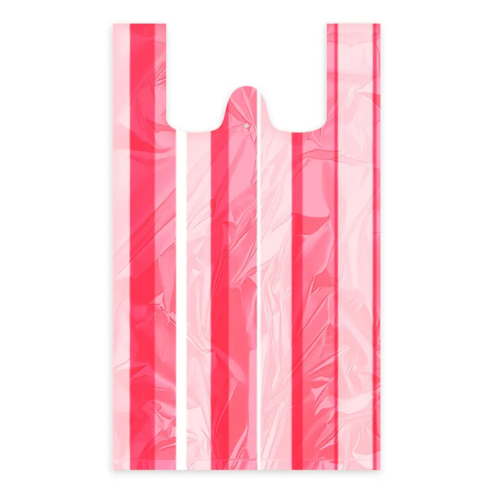 Główne zdjęcie produktu Taška (HDPE) pruhovaná 30+14 x 50 cm `10kg` [100 ks]