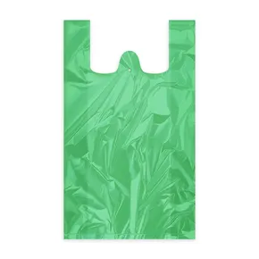 Reklamówka (HDPE) zielona 30+14 x 50 cm `10kg` [100 szt]