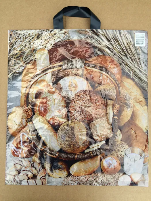 Główne zdjęcie produktu Taška igelitová LDPE foto ucho 46x50+5 cm - pečivo