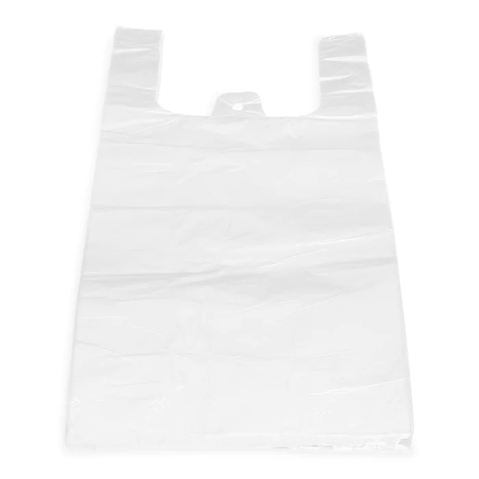 Główne zdjęcie produktu Tašky 15 kg bílé 30 + 20 x 60 cm -extra silné- [100 ks]