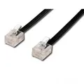 Kabel telefoniczny RJ11 M-10m czarny do modemu ADSL, ekonomiczny