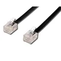 Kabel telefoniczny RJ11 M-3m czarny do modemu ADSL, ekonomiczny