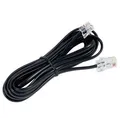 Kabel telefoniczny RJ11 M-3m płaski czarny do modemu ADSL, ekonomiczny