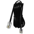 Kabel telefoniczny RJ11 M-3m płaski czarny do modemu ADSL, ekonomiczny