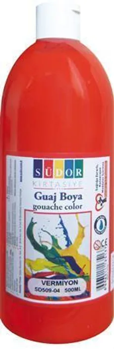 Główne zdjęcie produktu Temperová barva, červená, 500ml, Südor