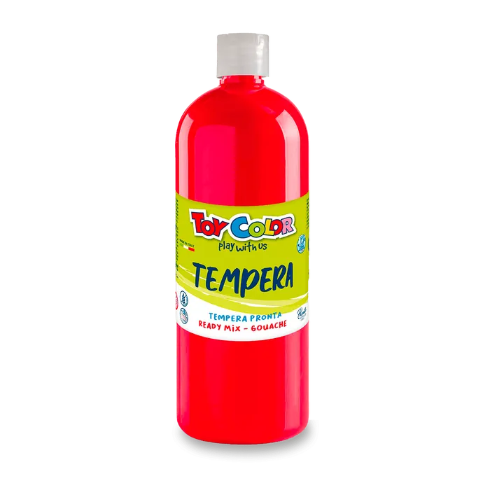 Główne zdjęcie produktu Temperová barva PASUTO Toy Color červená 1000 ml