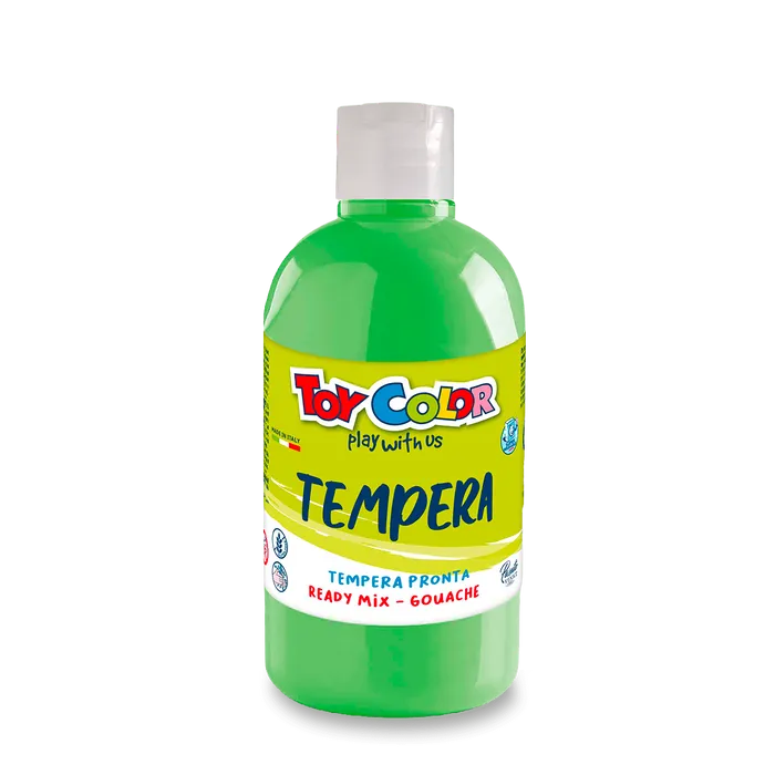 Główne zdjęcie produktu Temperová barva PASUTO Toy Color světle zelená 500 ml
