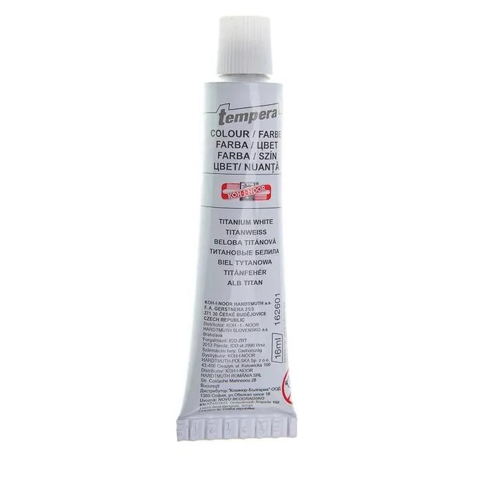Główne zdjęcie produktu Temperové barvy 16ml - 162601 běloba titanová