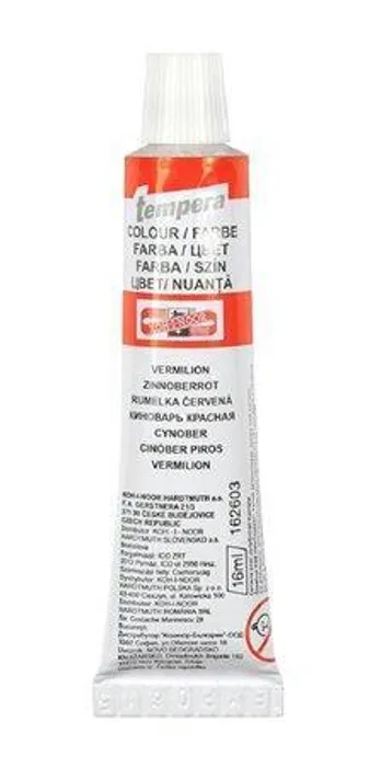 Główne zdjęcie produktu Temperové barvy 16ml - 162603 rumělka červená