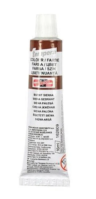 Główne zdjęcie produktu Temperové barvy 16ml - 162609 siena pálená