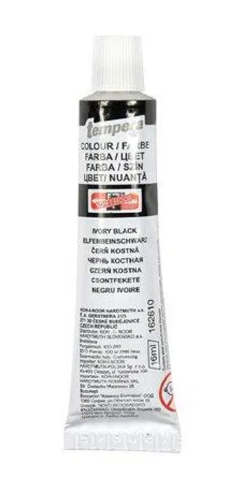 Główne zdjęcie produktu Temperové barvy 16ml - 162610 čerň kostní