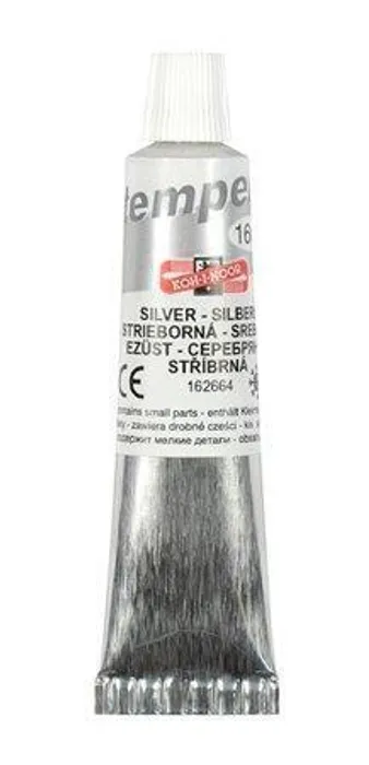 Główne zdjęcie produktu Temperové barvy 16ml - 162664 stříbrná