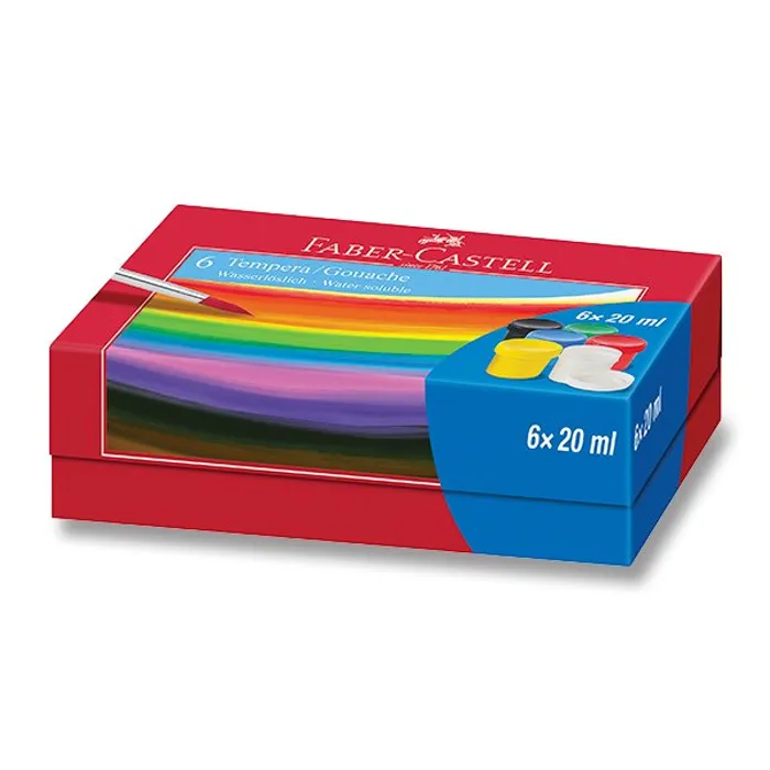 Główne zdjęcie produktu Temperové barvy Faber-Castell 121040, 6 barev