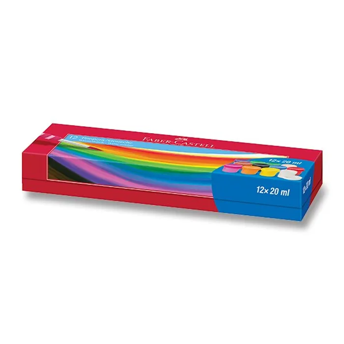 Główne zdjęcie produktu Temperové barvy Faber-Castell Tempera 12 barev