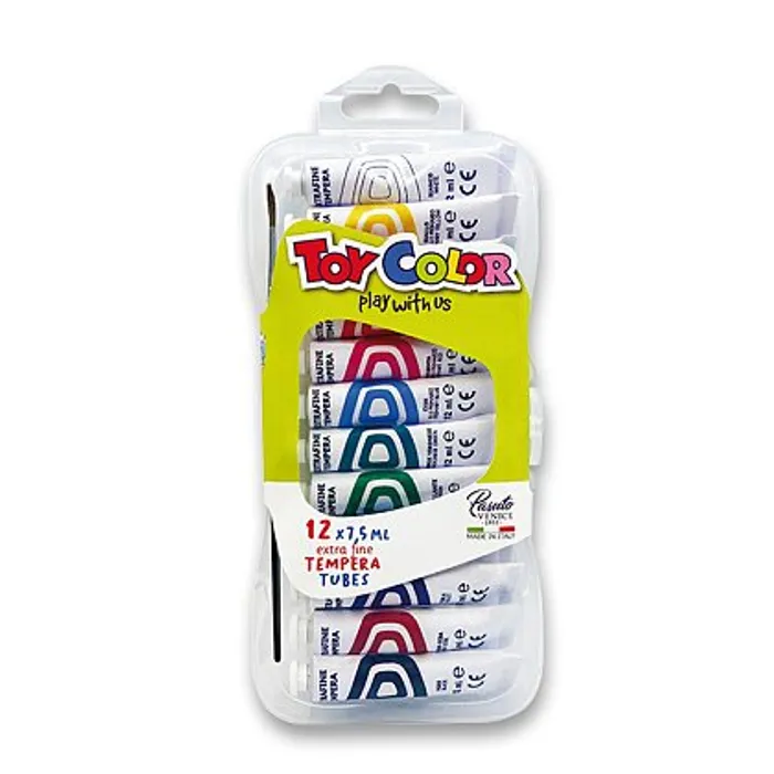 Główne zdjęcie produktu Temperové barvy Toy Color 12 barev, tuba 7,5 ml