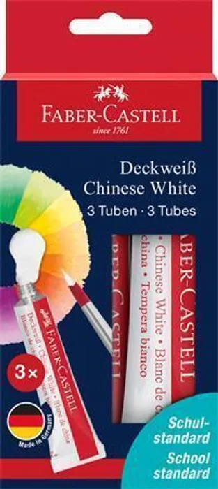 Główne zdjęcie produktu Tempery Faber-Castell Connector Chinese White - bílá, 3 ks