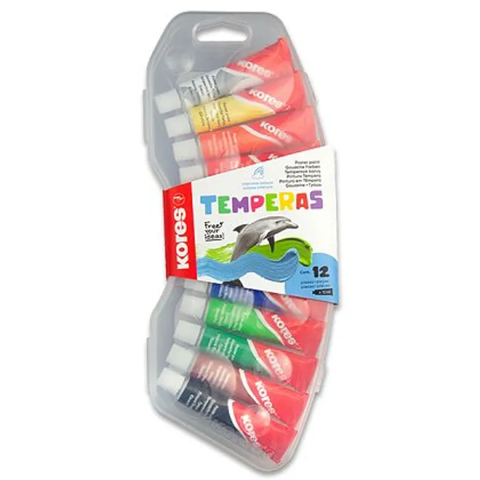 Główne zdjęcie produktu Tempery v tubě Kores Temperas 12 barev, tuba 12 ml
