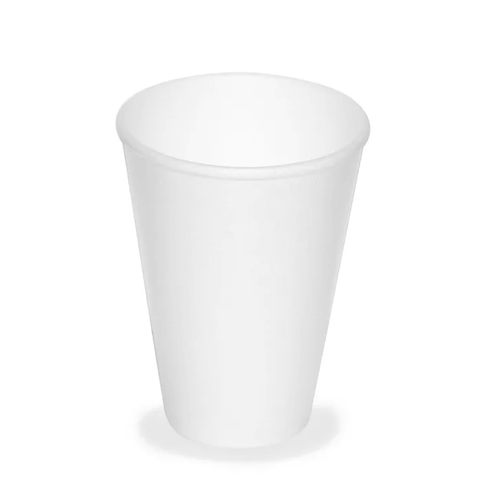 Główne zdjęcie produktu Termo-kelímek bílý z pěnového PS 340 ml (0,3 l) [20 ks] - polystyrenový
