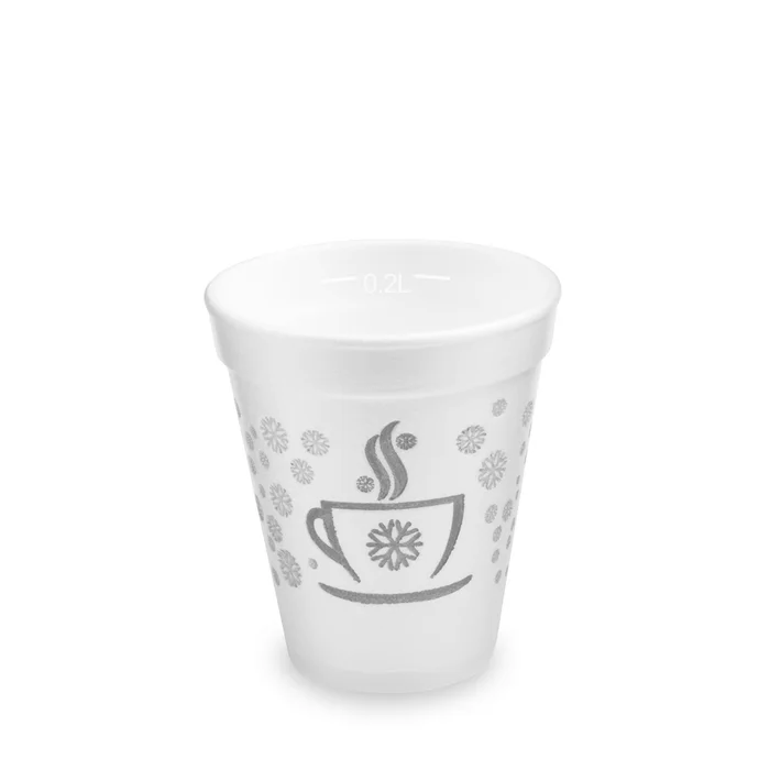 Główne zdjęcie produktu Termo-kelímek Zimní období z pěnového PS 0,2 l (průměr 80 mm) [25 ks] - polystyrénový