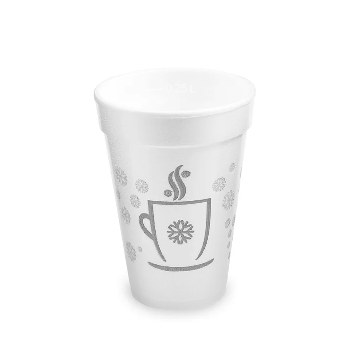 Główne zdjęcie produktu Termo-kelímek Zimní období z pěnového PS 0,25 l (průměr 80 mm) [20 ks] - polystyrénový