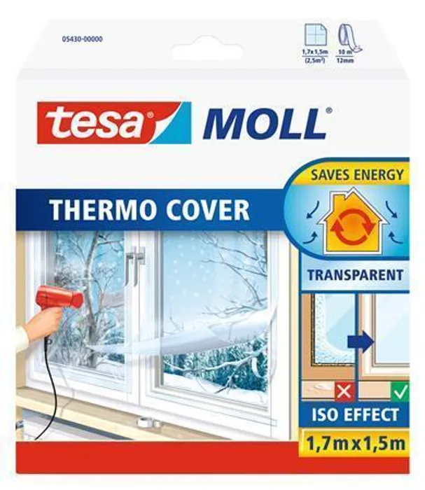 Główne zdjęcie produktu Termoizolační fólie na okna "tesamoll® 5430", 1,5 m x 1,7 m, TESA