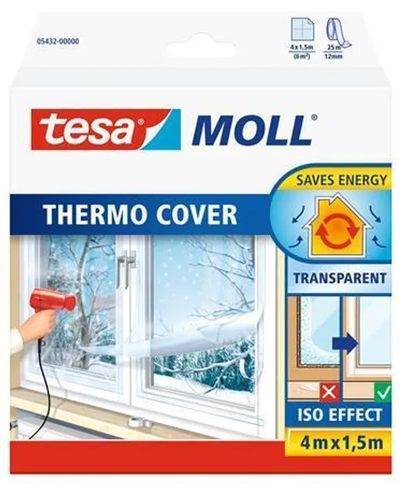 Główne zdjęcie produktu Termoizolační fólie na okna "tesamoll® 5432", 1,5 m x 4 m, TESA