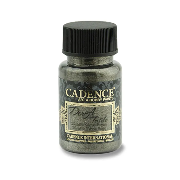 Główne zdjęcie produktu Textilní barva Cadence Dora Textile, met. antracitová, 50 ml