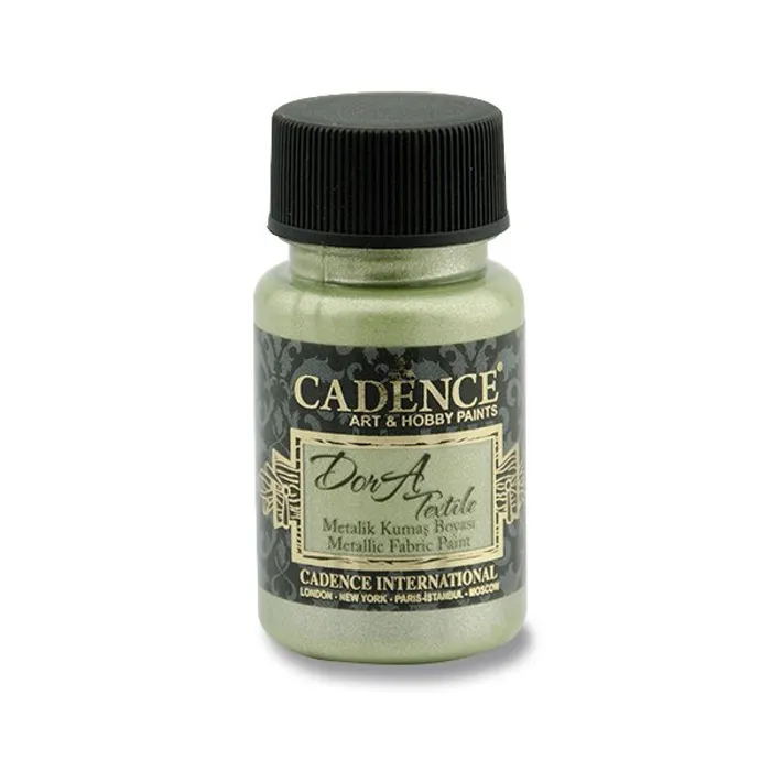Główne zdjęcie produktu Textilní barva Cadence Dora Textile, met. mentolová, 50 ml
