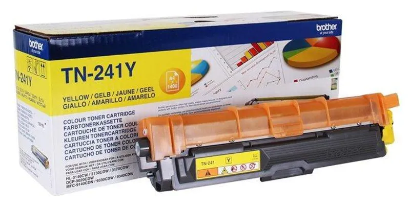 Główne zdjęcie produktu TN241Y Toner pro HL 3140CW, 3150CDW, DCP 9020CDW tiskárny, BROTHER yellow, 1,4 tisíc