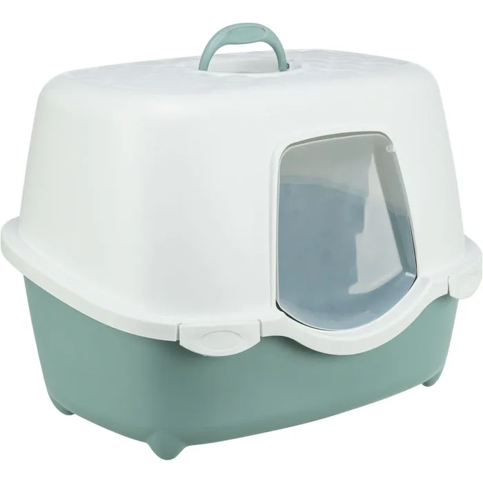 Główne zdjęcie produktu Toaleta pro kočky DAVIO TOP, 56 x 39 x 39 cm, zelená/bílá
