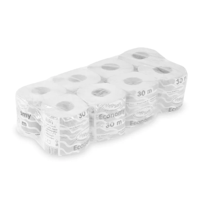Główne zdjęcie produktu Toaletní papír 1-vrstvý, průměr 10 cm, 30 m, natural [8 ks]