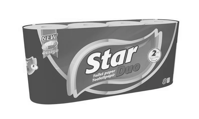 Główne zdjęcie produktu Toaletní papír, 2vrstvý, 8 rolí, "Star Duo"