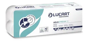 Papier toaletowy "Aquastream 10", biały, 2-warstwowy, 22 m, LUCART [10 szt.]
