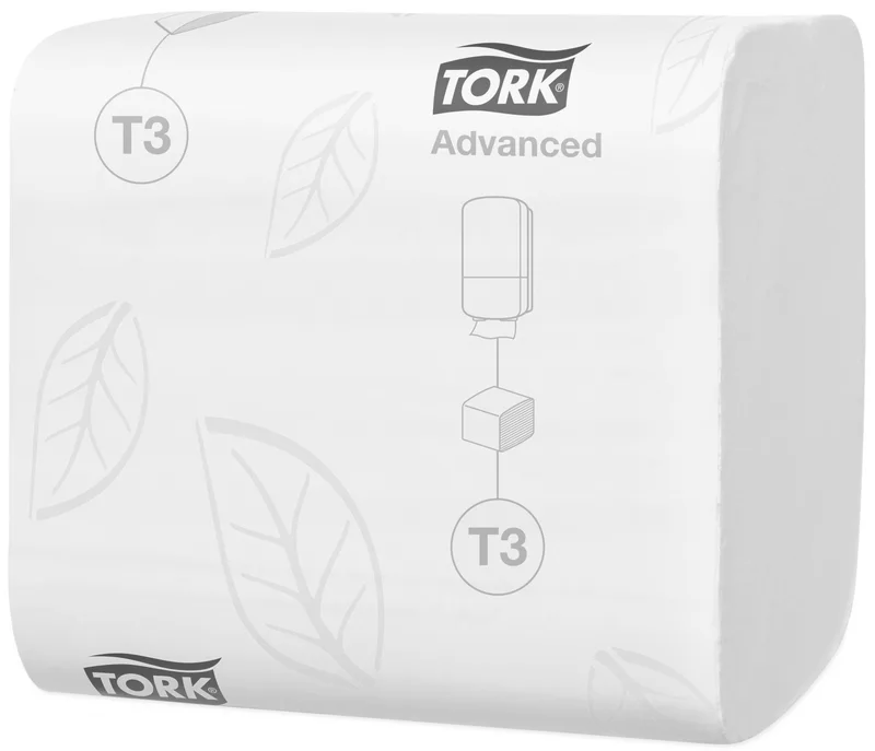 Główne zdjęcie produktu Toaletní papír skládaný TORK ADVANCED 2vrstvy T3 [36 x 242 ks]