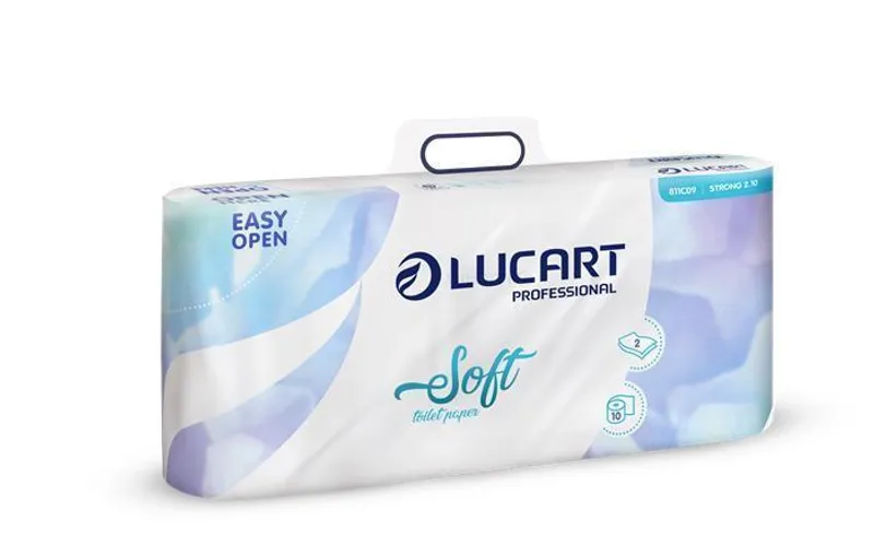Główne zdjęcie produktu Toaletní papír "Soft", bílá, dvouvrstvý, malé role, 10 rolí, LUCART
