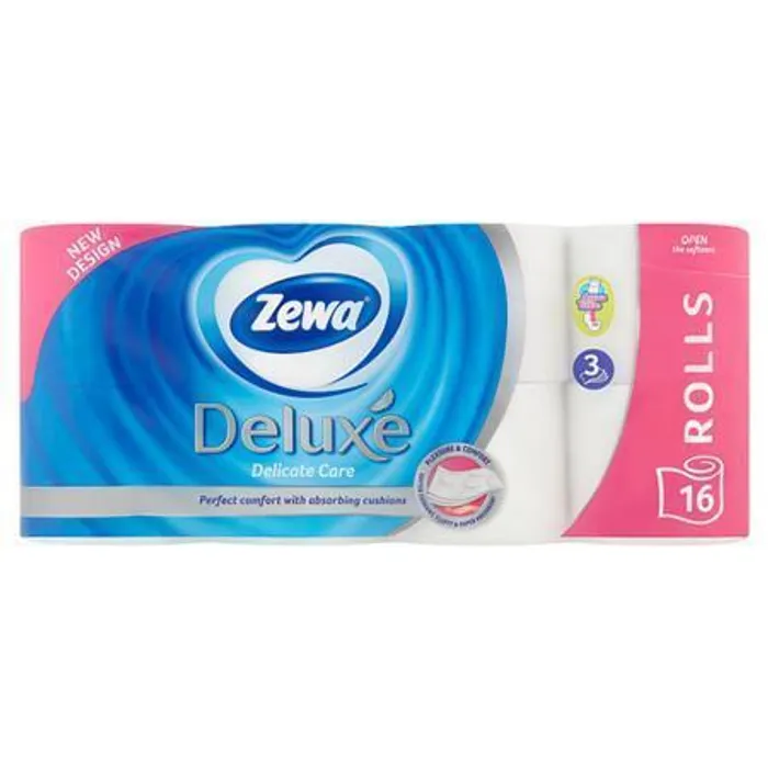 Główne zdjęcie produktu Toaletní papír ZEWA Deluxe 3vrstvý bílý [16 rolí]