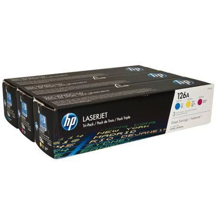 Główne zdjęcie produktu Toner "CF341A", multipack pro ColorLaserJet Pro CP1025 tiskárnu, HP 126A c+m+y, 3*1000, HP