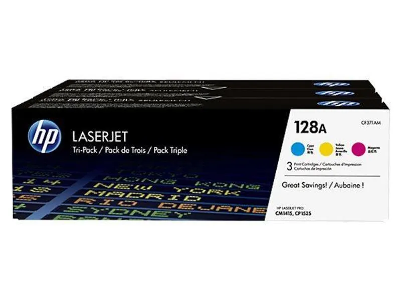 Główne zdjęcie produktu Toner "CF371AM" multipack, 128A c+m+y, pro ColorLaserJet CM1415 tiskárny, 3 x 1300 stránek